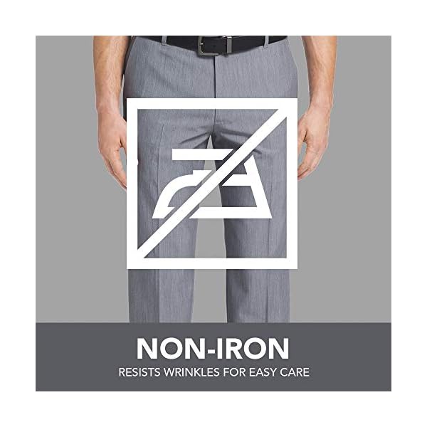 Van Heusen Men's Big & Tall Big and Tall Stain Shield Stretch Straight Fit Flat Front Dress Pant, Charcoal Smoke, 52W x 30L Big Tall - Image 8