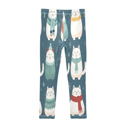 Toddler Girls Leggings Printed Yoga Pants Leggings Scarf Cat for Kids2