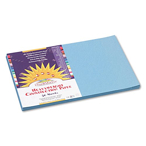 Image of Prang (Formerly SunWorks) Construction Paper, Sky Blue, 12 inch x 18 inch, 50 Sheets
