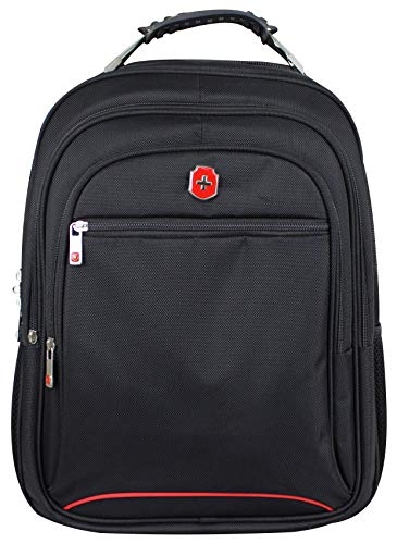 Mochila Executiva, Swissland, Unissex, Preto/Vermelho