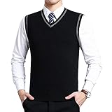 strickanleitung pullunder 110 STIL: V-Kragen Einfarbig Ärmellose Strickweste. Lässig geschnittener Pullover mit V-Ausschnitt, Rippendesign, bequem und langlebig
