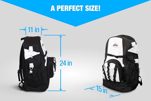 image for SPORTINE Extra Large Lacrosse Backpack, Shoe Compartment and Two Lax S