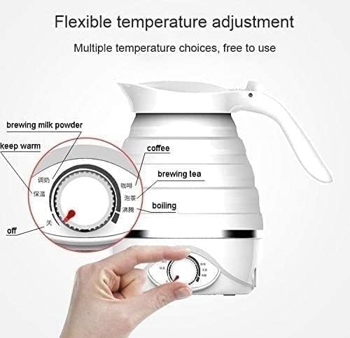 Miniatura 3 de Hervidor eléctrico plegable, hervidor de viaje, de silicona de grado alimenticio, plegable, portátil, para mantener el calor, hervir en seco,