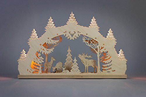 bb10 Schmuck Schwibbogen Hirschfamilie 7 FLG hergestellt im Erzgebirge - eine wunderschöne Dekoration für Weihnachten Cover