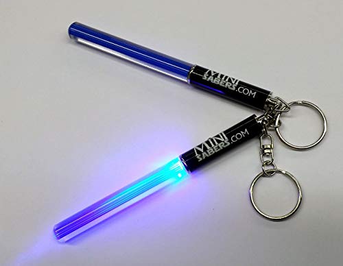 BLUE Mini Light Saber Keyring Party Clubs Light Sticks LED dance Jedi parties V. Cool RED, GREEN Or PINK (BLUE) …
