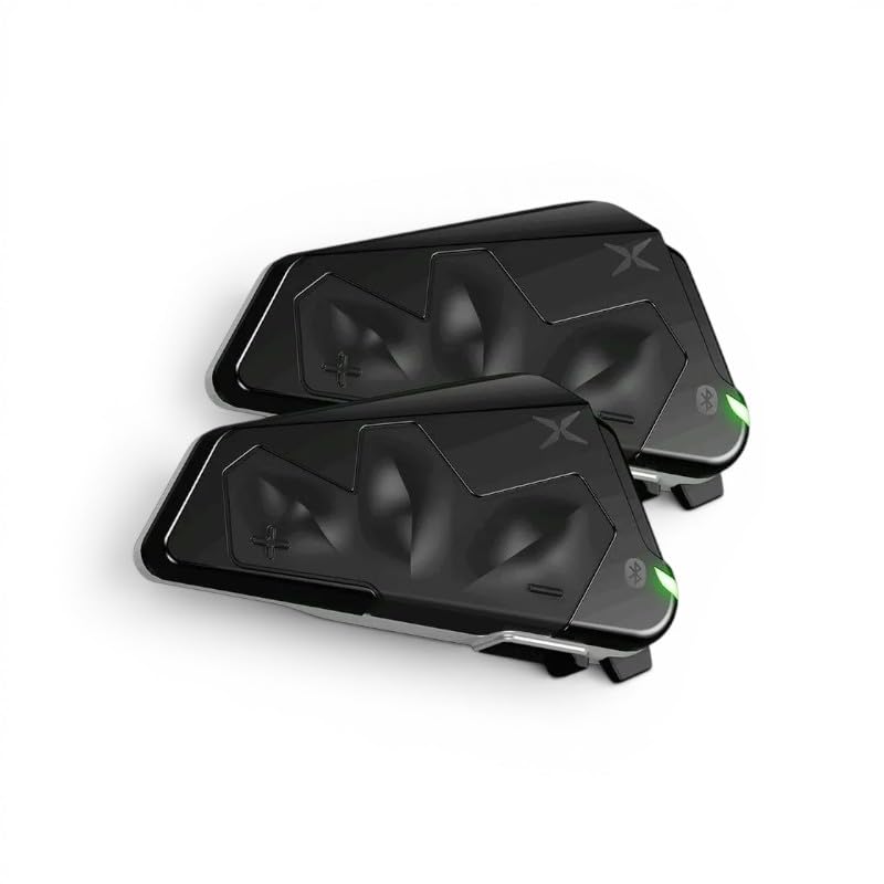 EXOCOM Scorpion LINK-1C Dual Pack Interfono Moto Bluetooth 5.3 per 2 Caschi, Audio HARMAN 40 mm, Portata 450 m, Autonomia oltre 14 Ore, IP58, COM-107