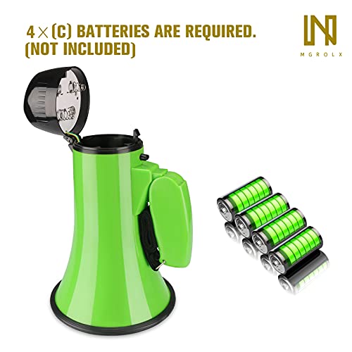 Mgrolx Portable Megaphone Bullhorn-Loud Speaker-Built-In Siren-20 Watt & 400 Yard Range Mega Phone-Adjustable Volume-Lightweight Bull Horn For Cheerleading And Kids #TOP3