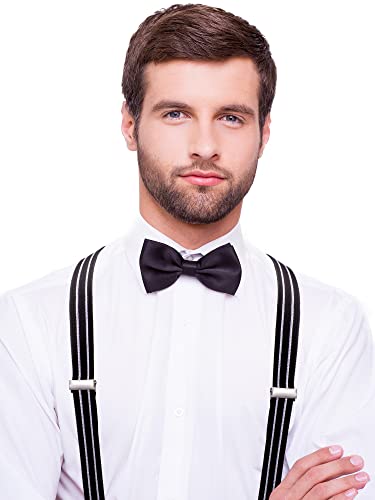Satinior SATINIOR-BOW TIE SET-01 Suspender And Bow Tie Set 80S Clip thumb #1