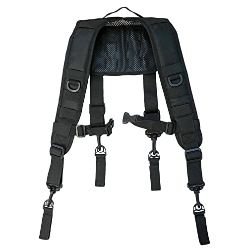 MELOTOUGH Tactical Outdoor H-Harness Duty Belt Suspenders Black...