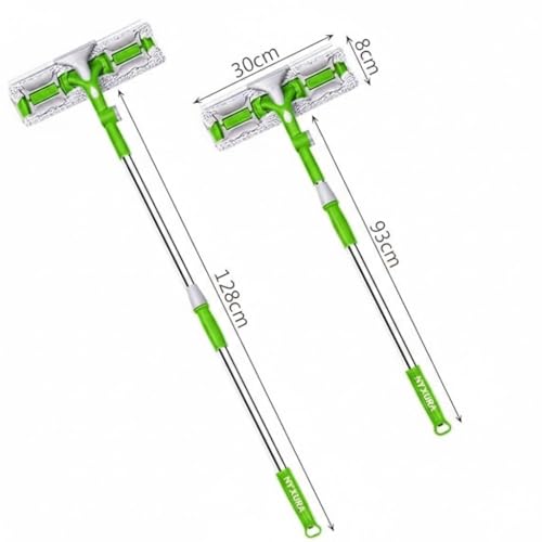 Image of 2-in-1 Solar Panel & Window Cleaner with Long Extendable Handle, Professional Squeegee & Scrubber Combo for Home, Glass, and Rooftop Cleaning