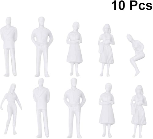 Miniatura 2 de NUOBESTY 10pcs Modelo Trenes Arquitectónicos 1 50 Escala sin pintar Figuras sentadas y de pie Modelos para DIY Paisaje Paisaje Miniatura Hada Jardín