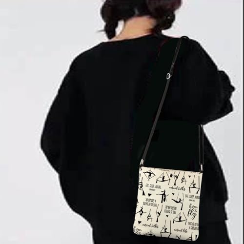 JYTAPP Aerial Silks Quotes Crossbody Bag Aerial Silks Themed Bag Aerial Gift Dancer Aerial Yoga Bag4