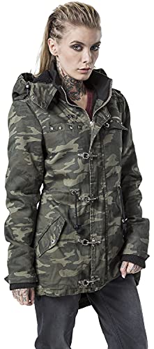Rock Rebel by EMP Damen Camouflage Winterjacke mit Nieten XL