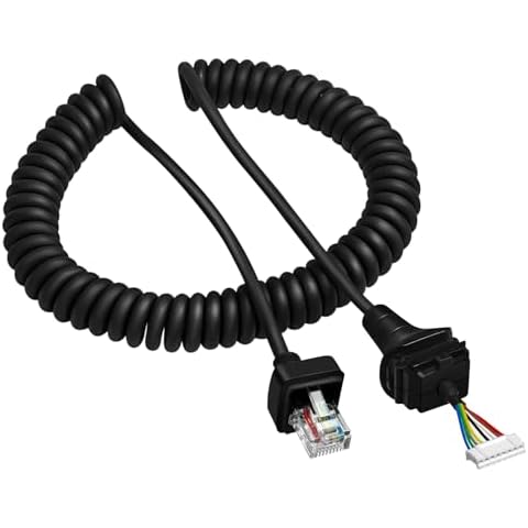 Kokorasa 8-Pin RJ45 HM-152 Microphone Mic Cable Cord for ICOM F121/S F221/S F221 F520 F521 IC-2100 IC-7000 IC-V8000 Radi (1) Cover