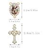 Jiali Q 20 Piece Set Rhinestone Catholic Saints Medal Connectors and Crystal Cross Charms for Religious Rosary Making Supplies (Golden Saint Michael) #1