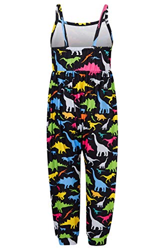 Toddler Little Girls Kids Strap Romper Jumpsuit Summer Playsuit Green Dinosaur Print Beach Outfit Pants Size 5 6 #TOP2