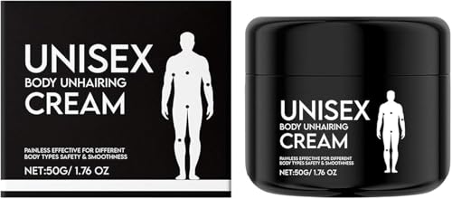 Crema depilatoria corporal unisex: suave y no irritante, suavizante de larga duración, hidrata y nutre la piel. Apta para brazos, piernas, pecho y axilas.