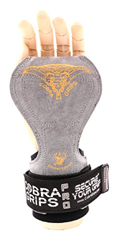 Image of Cobra Grips Weight Lifting Gloves with Adjustable Neoprene Padded Wrist Wraps - Heavy Duty Alternative to Power Lifting Hooks for Deadlifts