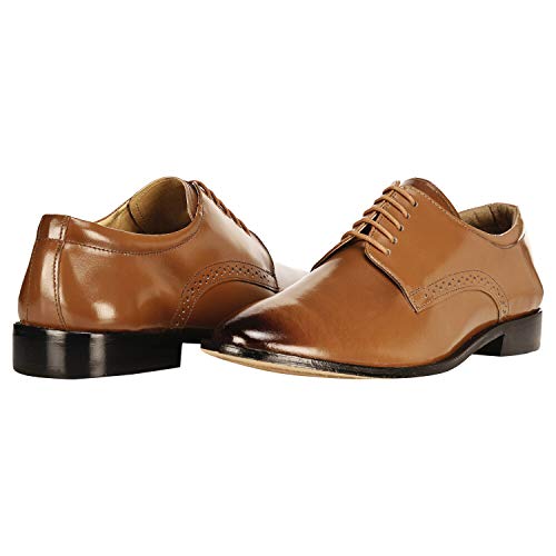 LIBERTYZENO Mens Hornback Print Genuine Leather Lace Up Oxford Dress Shoes2