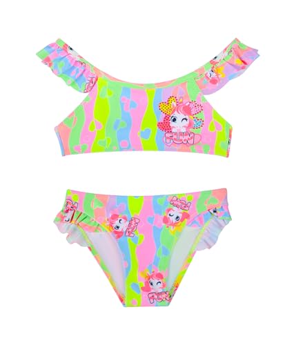 Traje de Baño para Niñas Conjunto de Bikini de Dos Piezas Sets Tankini Traje de Baño para Niñas 2-14 Años (10-12 Years, 66647-Green)