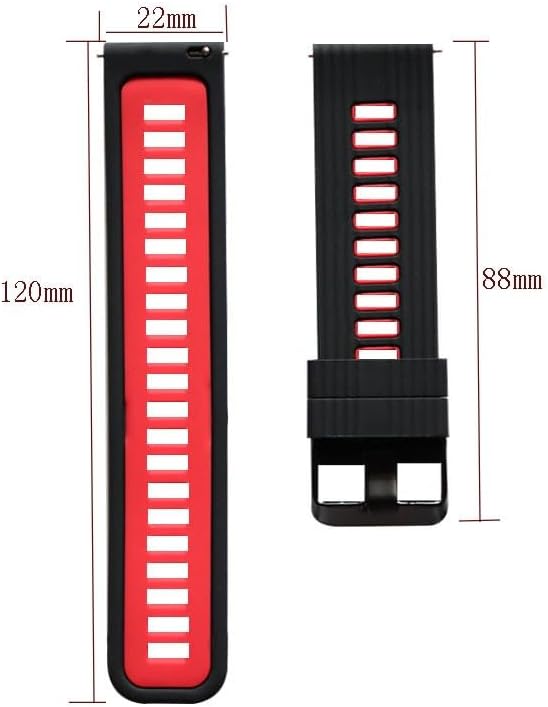 [QOGGMSGZQ] クイックリリースシリコンウォッチバンド 20mm 22mm 1個、デュアルカラーウォッチストラップ交換用、G