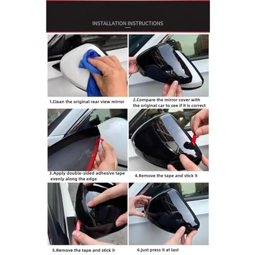 Couverture de rétroviseur latéral Carbon Fiber Tesla Model Y Juniper 2025+ aérodynamique