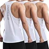 Markieren Sie Ihre Muskelkurve - gym unterhemd herren Design ermöglicht natürliche Reichweite der Bewegung, Fitted Macht bequem ermöglicht Raum zu atmen und cool zu bleiben. Y-Back & ärmelloses Funktionsshirt Design markieren Ihre Schultern, Brust- und Armmuskulatur perfekte Kurve.