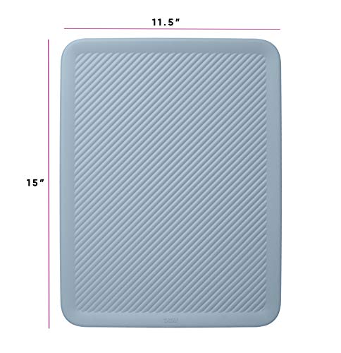 Image of Superio Ribbed Collection Lid for Decorative Plastic Basket Open Home Storage Bins Organizer Baskets, Large Blue - for Organizing Closet Storage Bins for Shelves Drawer Shelf 15 /22 Liter