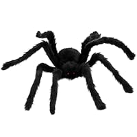NieYat Spinne, Halloween Deko, 75 cm Schwarze Vogelspinne, Gruselige Partydekoration für Innen- und Außenbereich, Plüsch-Dekoration für Halloween, Karneval oder Mottoparty
