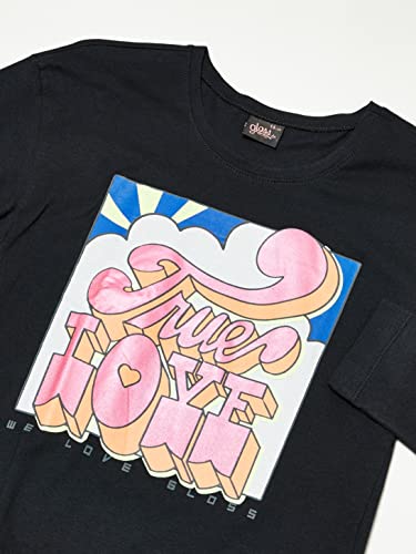 Blusa Cropped em Meia Malha Juvenil Gloss, Preto, 12