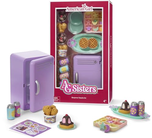 American Girl AG Sisters Sleepover Snacks Set Doll Playset for 14.5-inch Dolls 17 pcs for Ages 4+ (Amazon Exclusive)