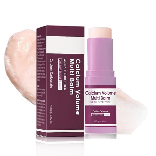 Calcio Multi Bálsamo, Antiedad y Firming Korean Skincare Stick,Volumen-Faltenkernstift mitiga las ojeras, reafirma la piel, actúa contra el envejecimiento de la piel, para ojos, cuello, cara (1)