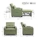 VINGLI Sofa Bed Chair Recliner, 3-in-1 Convertible Sleeper Sofa Chair Bed Green Daybed Pull Out Couch with Adjustable Backrest, USB Ports, Cup Holders for Small Spaces Living Room