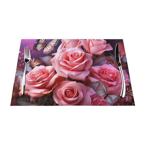 Set de table pour table de salle à manger résistant chaleur tapis PVC - 7
