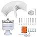 Wind Turbine 3000W 4000W 5000W 12V 24V 48V 5 Blade Wind Vertical Generator 3 Phase AC Permanent Magnet Generator Wind Turbine Kit with Controller for Hybrid Wind Solar,5000w,24V