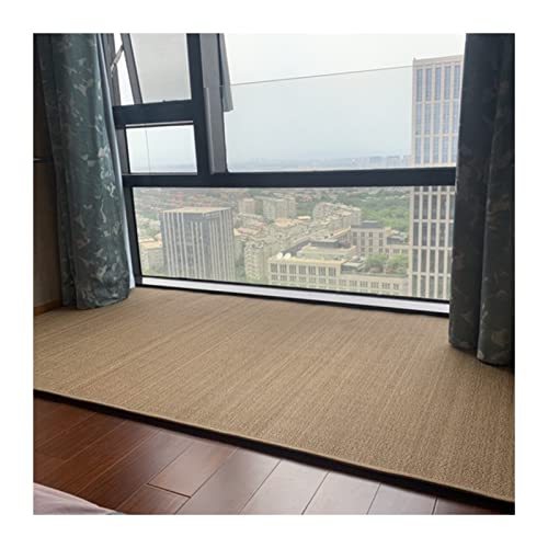 KKCF Fibra Natural Bambú Alfombra, Alfombra Antideslizante Suave para Sala Estar Área Gruesa, Agradable Piel, Transpirable, Estudio Balcón Alfombra Japonesa Dormir Cover