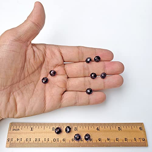 Image of 8mm Rondelle Violet Glass Beads for Jewelry Making, 300pcs Faceted Briolette Crytal Spacer Beads for Bracelet Necklace Earring