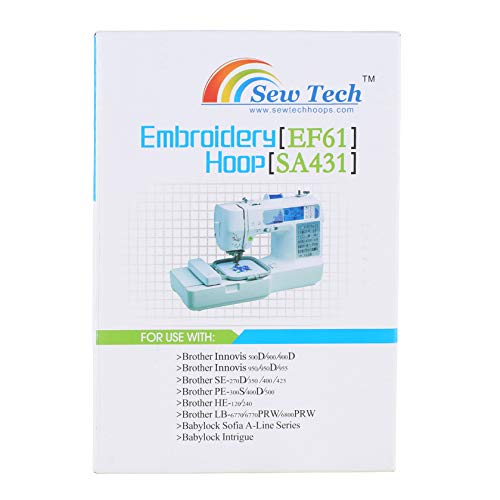Image of Sew Tech Embroidery Hoops for Brother SE600 SE400 SE625 SE425 PE550D PE540D PE535 PE525 PE500 Innovis Babylock Brother Embroidery Machine Hoop (Small - SA431)