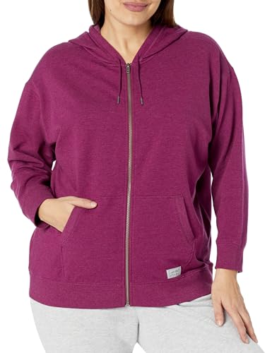 Sweatshirt zippé Eddie Bauer grande taille veste à capuche femme couleur port