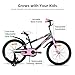 JOYSTAR New Berry 20 Inch Kids Bike for Boys and Girls Ages 7-13 Years Old, Kids 20 Inch Bicycles with Training Wheels & Basket, 20 in Kids' Bicycle in Pink