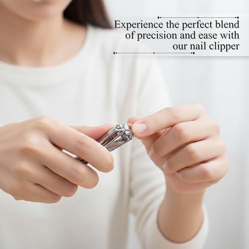 Image of FOLELLO Nail Clipper for Men and Women, Nail Cutter for Professional and Home Use, Stainless Steel Blades Cuts Precisely Elegant design, Easy to Hold Unisex Nail Clipper /Cutter