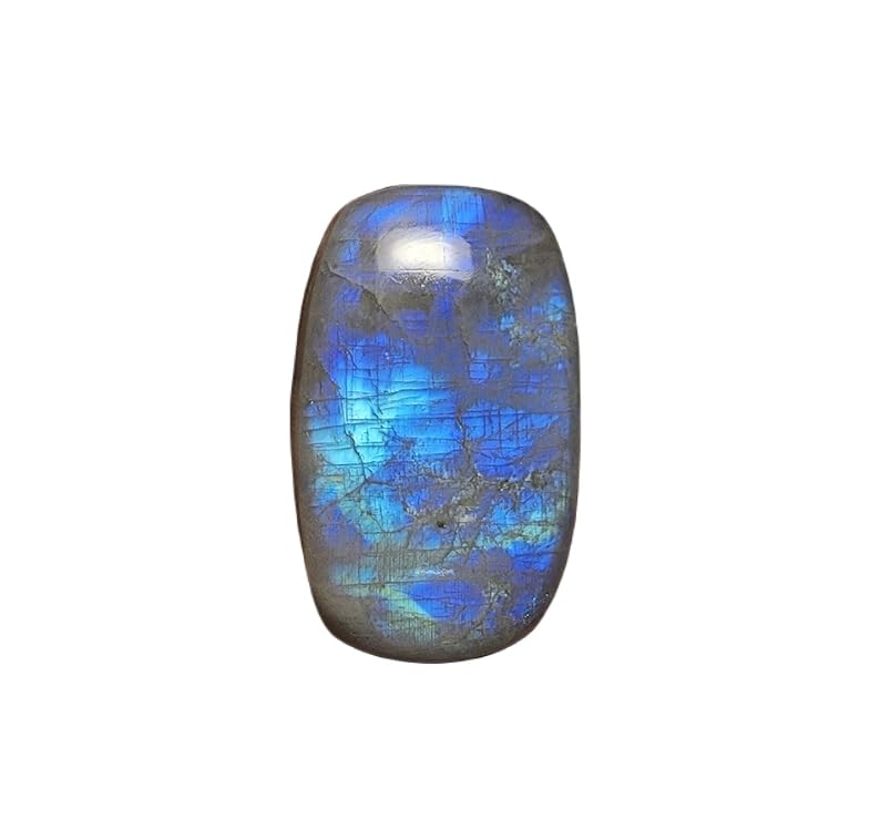 Cabochon en pierre de lune naturelle arc-en-ciel 34x21mm pour bague et pendentif