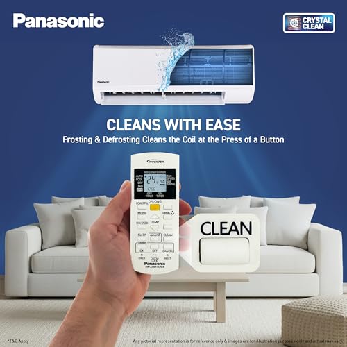 Image of Panasonic 1.0 Ton 3 Star Inverter Split AC (Smart Auto Cool, Higher Airflow, 55C Oper., Crystal Clean, Copper Cond.,8in1 Convertible,2-Way,Powerful Mode,PM0.1 Filter,CS /CU-SU12BKY3T,2026 Model,White)