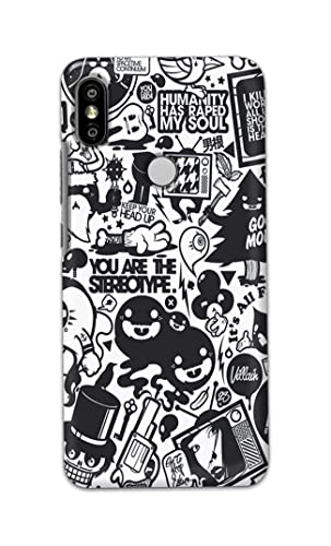 Image of Printed Hard Back Cover Case for Mi Redmi Y2 Back Cover (Mixed Cartoon) -1302