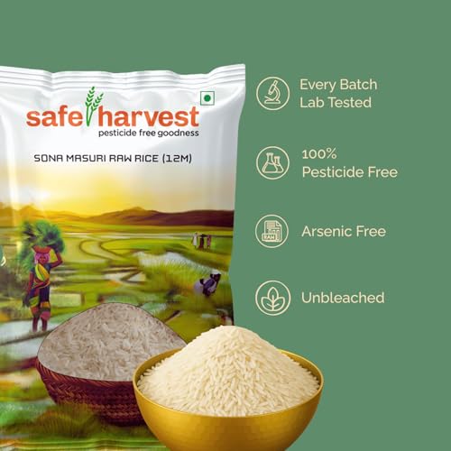 Safe Harvest Pesticide Free Sona Masuri Raw Rice 12 Months 5kg