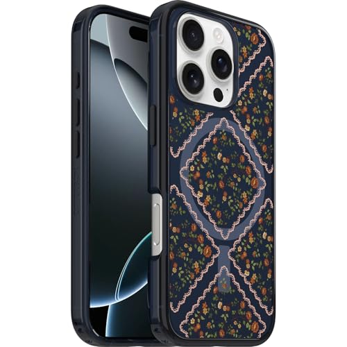Image of OtterBox iPhone 16 Pro Symmetry Series Clear Case - Floral Romance Blue - Ultra-Thin, Sleek iPhone Case, Floral iPhone Case