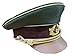 WW2 German Army General Visor Cap Officer World War II Reproduction Germany Green and Brown, 7 1/4