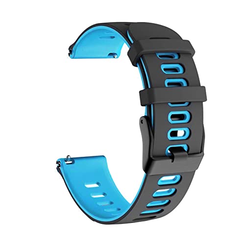 KAPPDE Correa de reloj de 20 22 mm para Garmin Venu 2 pulsera deportiva Forerunner 645 245 55 158 Vivoactive 3 4 correa de silicona Venu 2 Plus (color: azul celeste, tamaño: 20 mm universal)