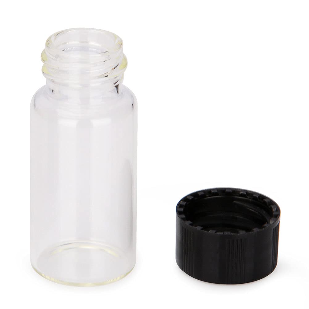 stonylab 42 Confezioni Viali Campione in Vetro con Tappo a Vite, Flacone per Campionamento Liquido da Laboratorio Flacone Reagente con Chiusura a Tappo, 10 ml