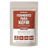 Coolinario Fermentos para Kéfir (5 Sobres de 1.5g) Cultivos de Kéfir Casero con Probióticos Vivos | Suave, Cremoso y Sabroso | Sin OGM, sin Conservantes, sin Gluten, Halal & Kosher